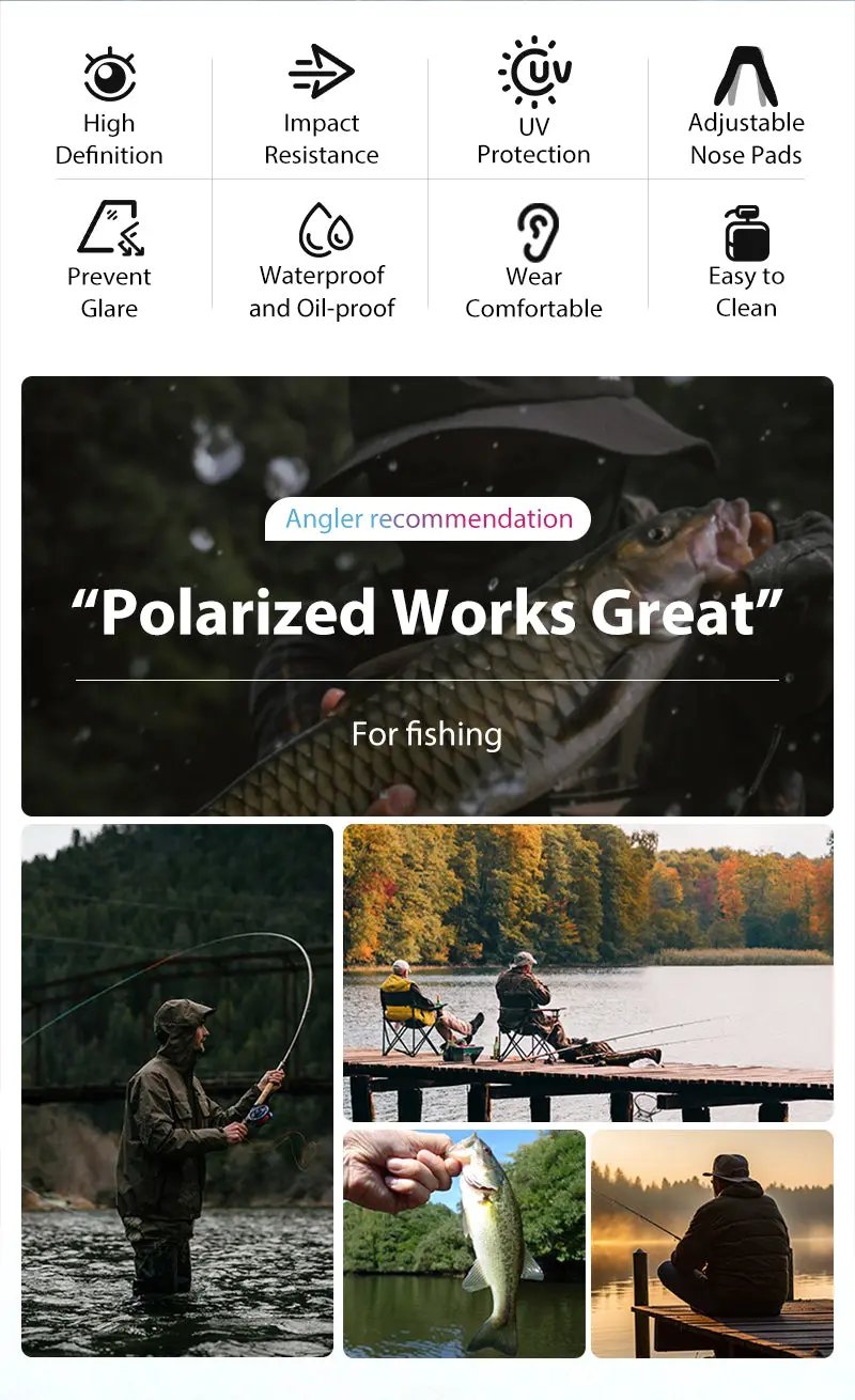 Load image into Gallery viewer, Kapvoe Polarized Fishing Sunglasses Kapvoe MADOVERBIKING