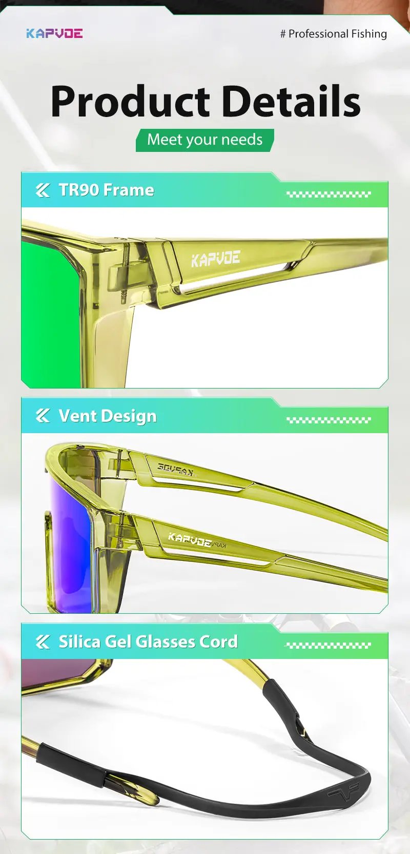 Load image into Gallery viewer, Kapvoe Polarized Fishing Sunglasses Kapvoe MADOVERBIKING