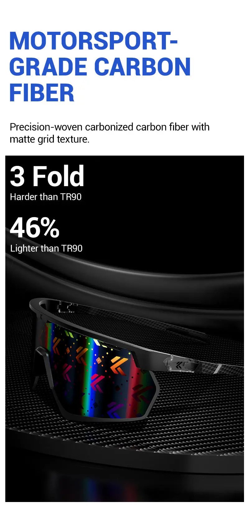Load image into Gallery viewer, Kapvoe K432 Carbon Frame Sunglasses Ultra Lighteight Kapvoe MADOVERBIKING