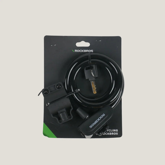 Bicycle Lock | Strong PVC & Steel Wired Ring Lock - 110 mm ROCKBROS MADOVERBIKING