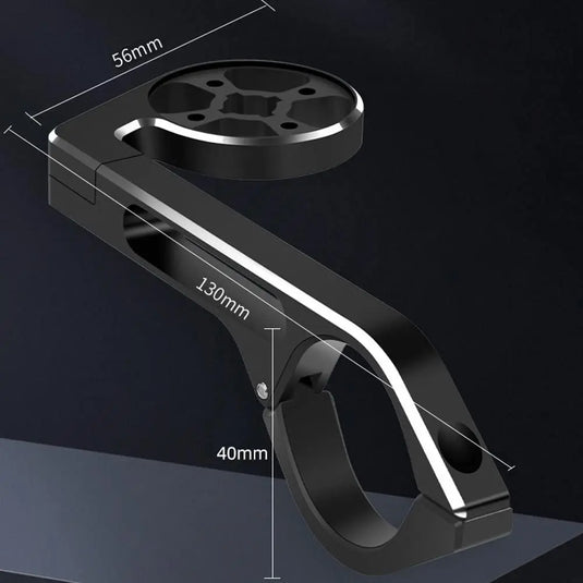 Long Bike Out-Front Mount Bicycle Handlebar Combo Mount for Garmin Bryton Gopro Flashlight Camera,Compatible with 31.8mm 25.4mm Handlebar (Black)
