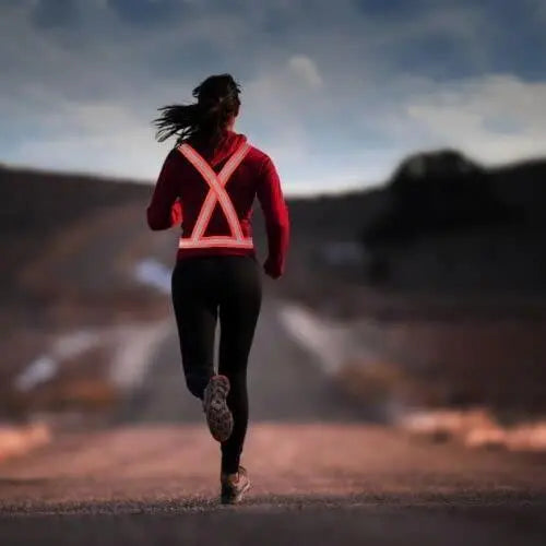 MOB Elastic Safety Reflective Belt For Cycling, Running & Walking (BLUE)