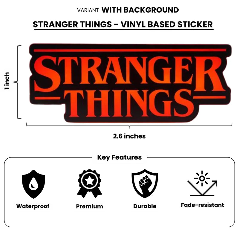 Load image into Gallery viewer, Stranger Things Vinyl Based Sticker (Set of 2) - Waterproof, Red MADOVERBIKING MADOVERBIKING