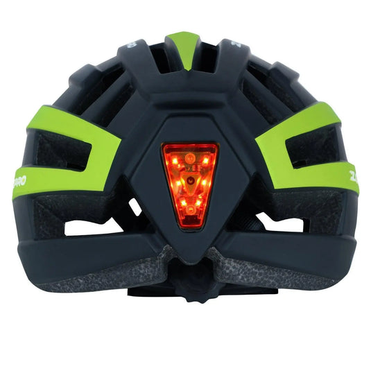 MTB Inmold Cycling Helmet with Rear LED Flicker Lights - Uphill Series (Black)