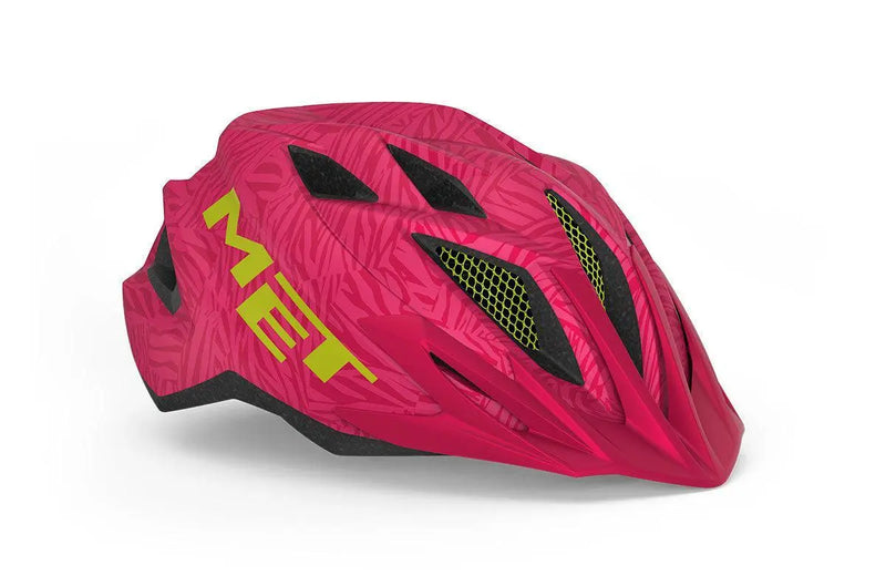 Load image into Gallery viewer, Met Crackerjack Kids Cycling Helmet (Pink/Texture Green/Matt)
