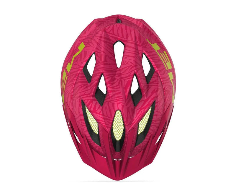 Load image into Gallery viewer, Met Crackerjack Kids Cycling Helmet (Pink/Texture Green/Matt)