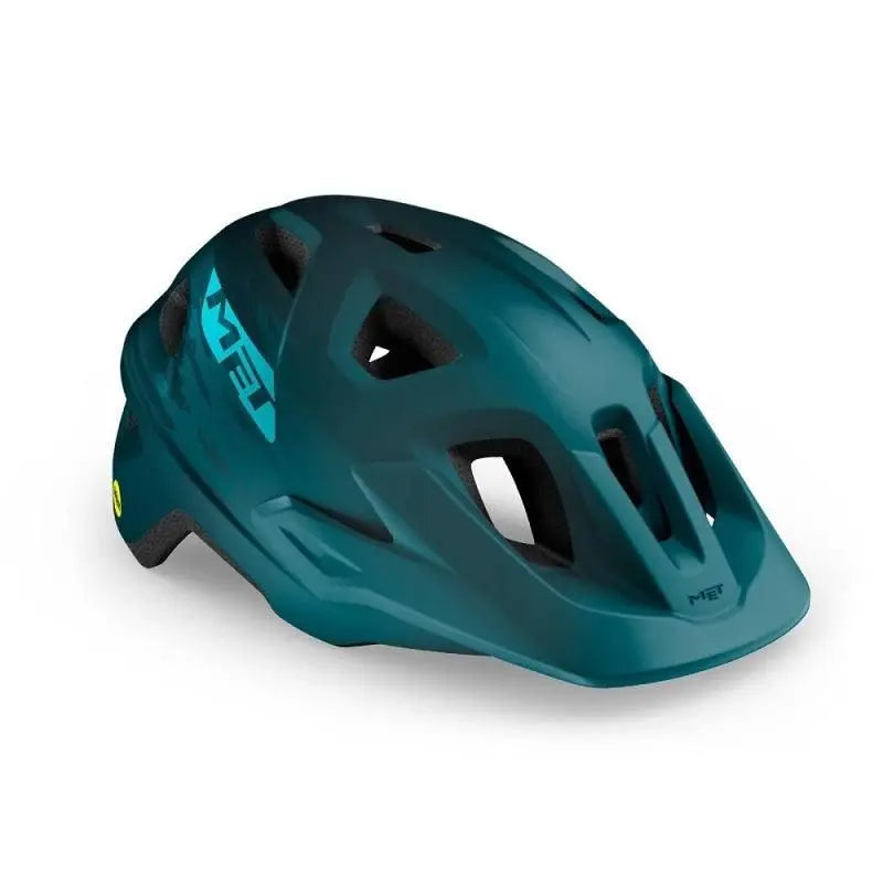 Load image into Gallery viewer, Met Echo Ce Mtb Cycling Helmet (Gray,Petrol Blue/Matt)
