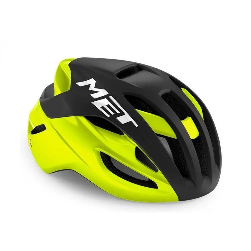Load image into Gallery viewer, Met Rivale Mips Road Cycling Helmet (Black/Fluo Yellow/Matt Glossy)