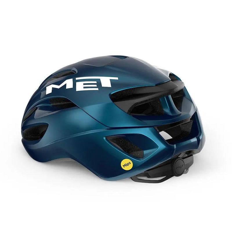 Load image into Gallery viewer, Met Rivale Mips Road Cycling Helmet (Teal Blue Metallic/Glossy)