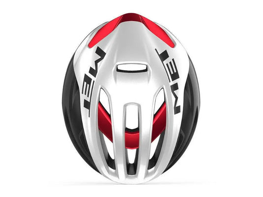 Met Rivale Mips Road Cycling Helmet (White/Black/Red Metallic/Matt Glossy)
