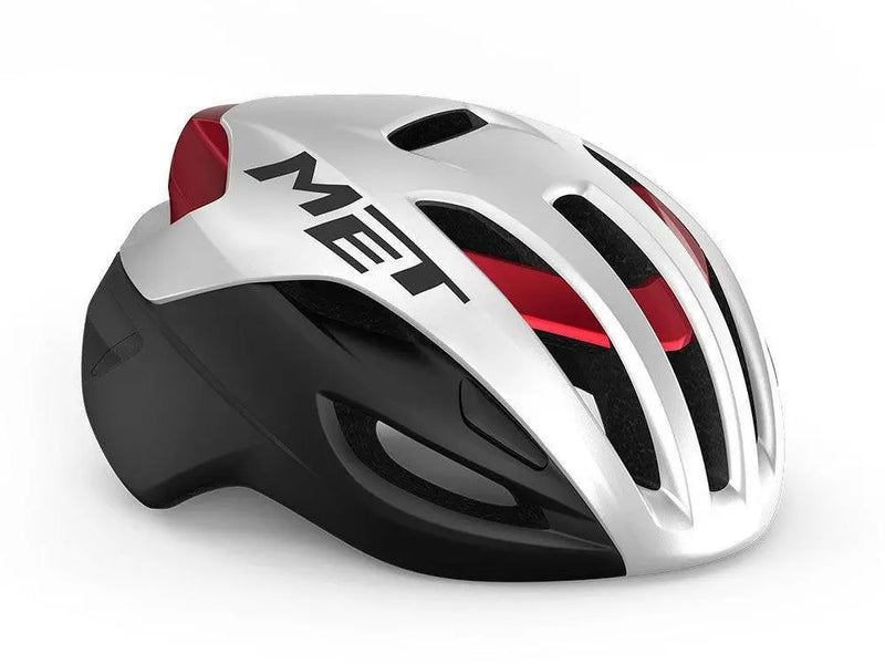 Load image into Gallery viewer, Met Rivale Mips Road Cycling Helmet (White/Black/Red Metallic/Matt Glossy)