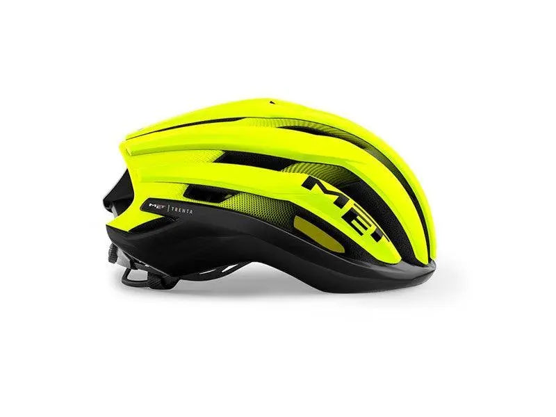 Load image into Gallery viewer, Met Trenta Ce Mips Road Cycling Helmet (Black Fluo Yellow/Matt Glossy)