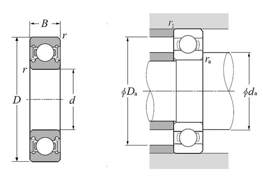 NTN Bearings, 6001LLU 2RS