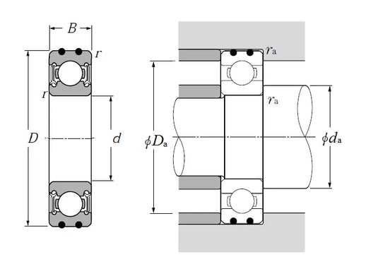 NTN Bearings 6200LLU-2RS