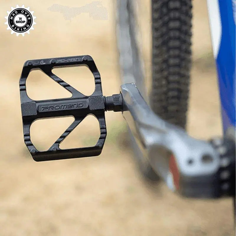 Load image into Gallery viewer, Promend Aluminium Alloy Du Bearing Lightweight Bicycle Pedals With 12 Anti-Skid Pins For Road, Bmx, Mtb Bike (Silver Axle)