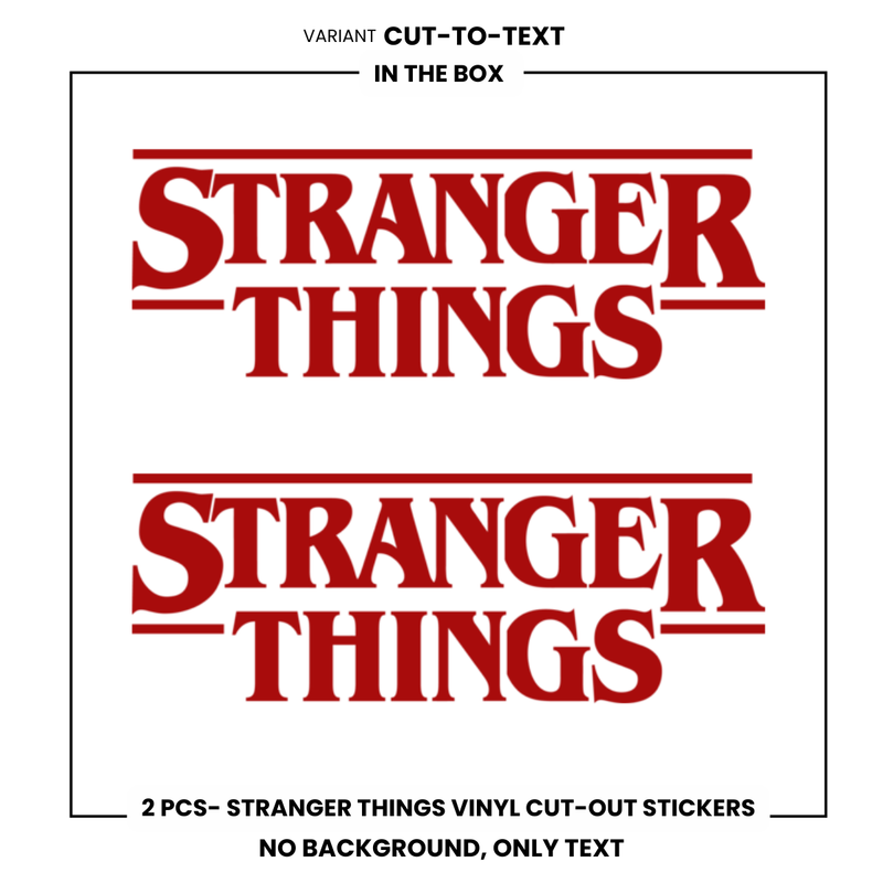 Load image into Gallery viewer, Stranger Things Vinyl Based Sticker (Set of 2) - Waterproof, Red MADOVERBIKING MADOVERBIKING