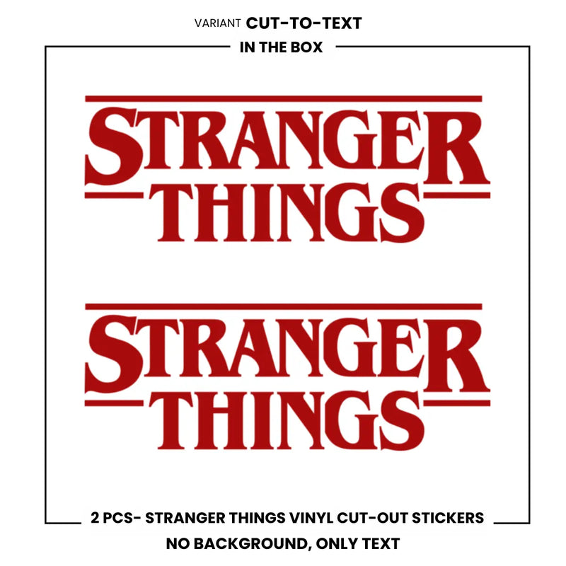 Load image into Gallery viewer, Stranger Things Vinyl Based Sticker (Set of 2) - Waterproof, Red MADOVERBIKING MADOVERBIKING