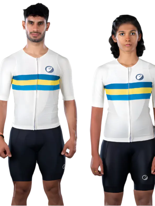 Load image into Gallery viewer, Unisex Cycling | Elite fit Jersey | Ivory - MADOVERBIKING -  Apace