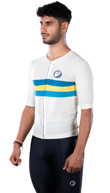 Unisex Cycling | Elite fit Jersey | Ivory APACE MADOVERBIKING