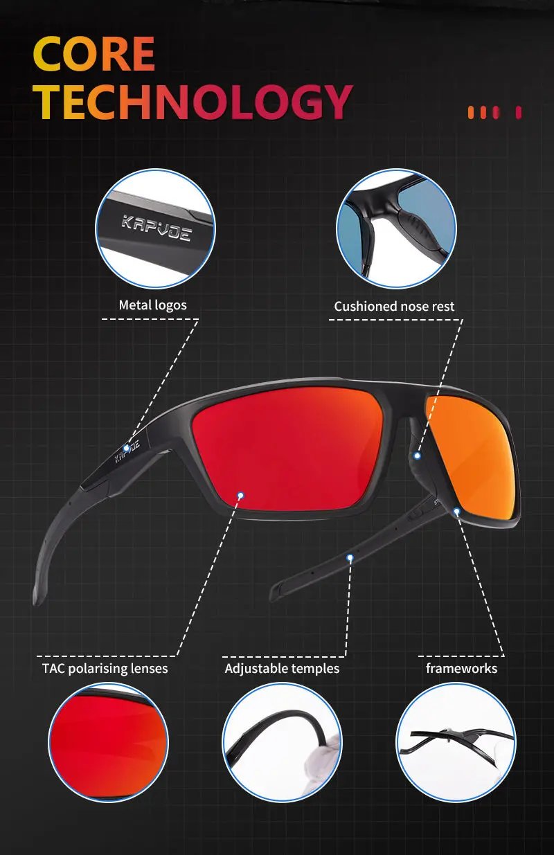 Load image into Gallery viewer, Kapvoe K12 Polarized Sunglasses Kapvoe MADOVERBIKING