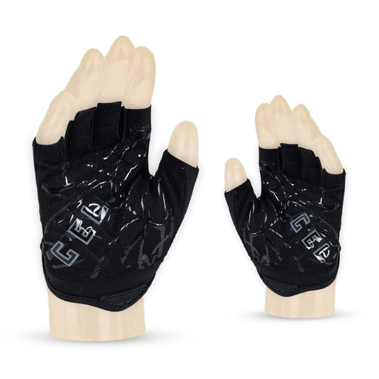 ZAKPRO Cycling Gloves Gel Series Anti-Slip Professional Half Finger - (Black)
