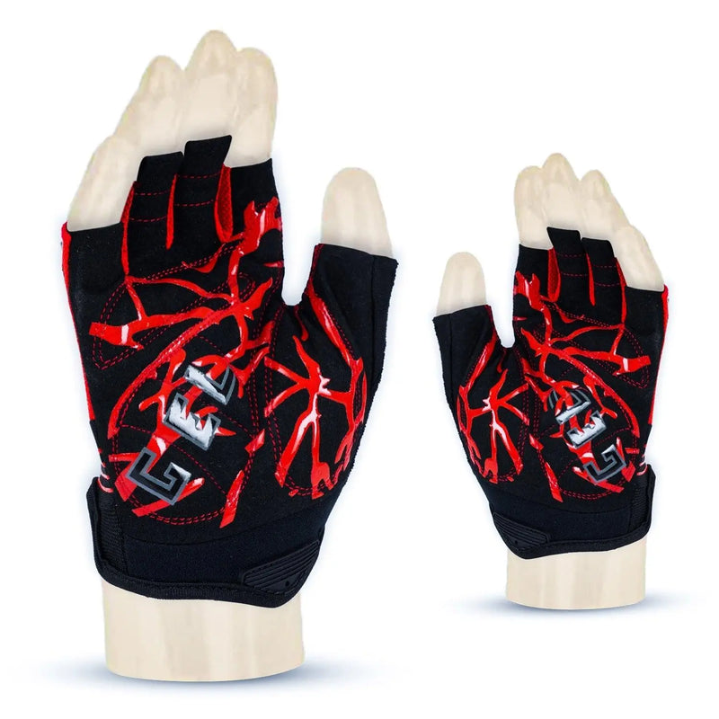 Load image into Gallery viewer, ZAKPRO Cycling Gloves Gel Series Anti-Slip Professional Half Finger - (Red)
