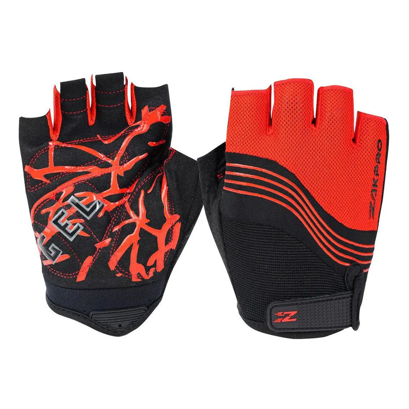 Load image into Gallery viewer, ZAKPRO Cycling Gloves Gel Series Anti-Slip Professional Half Finger - (Red)