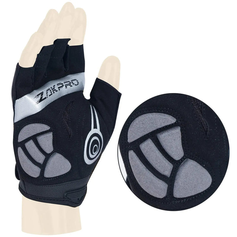 Load image into Gallery viewer, ZAKPRO Cycling Gloves - Hybrid Series - (Black)