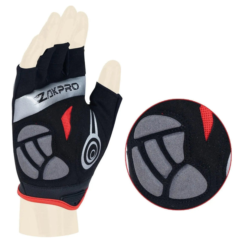 Load image into Gallery viewer, ZAKPRO Cycling Gloves - Hybrid Series - (Red)