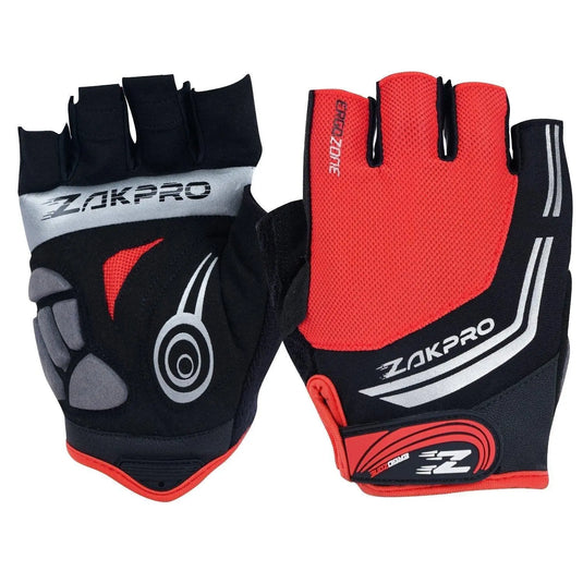 ZAKPRO Cycling Gloves - Hybrid Series - (Red)