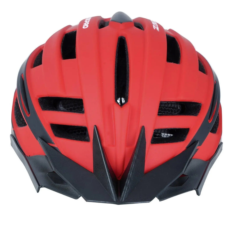 Load image into Gallery viewer, ZAKPRO MTB Inmold Cycling Helmet with Rear LED Flicker Lights - Uphill Series (Red)