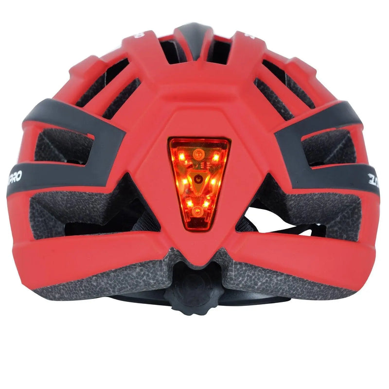 Load image into Gallery viewer, ZAKPRO MTB Inmold Cycling Helmet with Rear LED Flicker Lights - Uphill Series (Red)