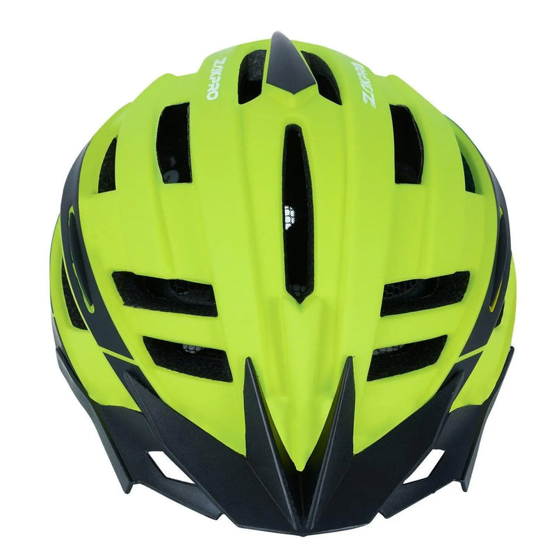 Load image into Gallery viewer, ZAKPRO MTB Inmold Cycling Helmet with Rear LED Flicker Lights - Uphill (SeriesFluorescent Green)