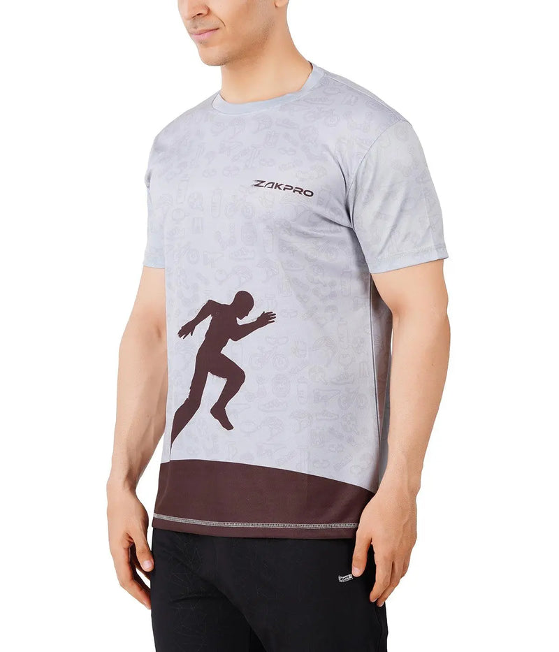 Load image into Gallery viewer, ZAKPRO Men Sports Tees (Grey Run)