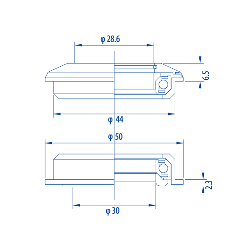 Load image into Gallery viewer, TANGESEIKI TECHNOGLIDE ZS22 ZERO-STACK HEADSET | ZS44 (BLACK) - MADOVERBIKING