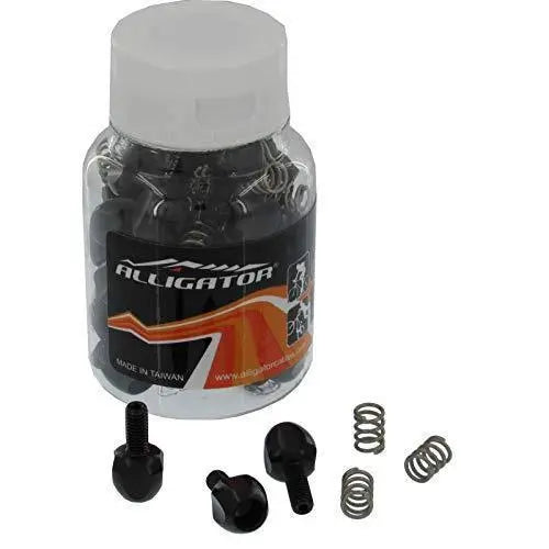 Alligator Gear Inner Cable Index Adjuster Alloy Black 40Pcs