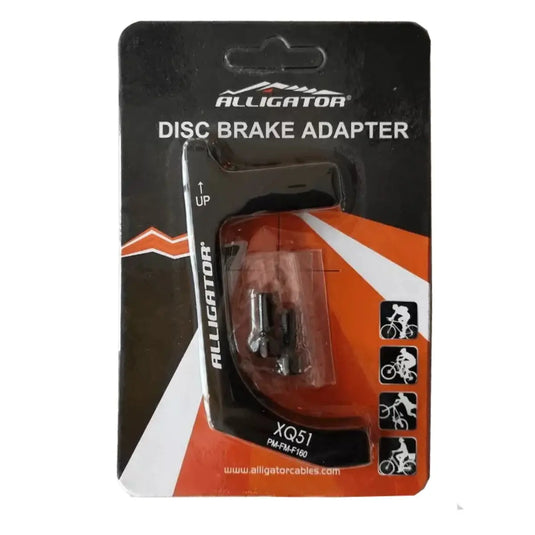 BRAKE DISC CALIPER ADAPTOR CNC CONVERSION FROM FRAME REAR POST MOUNT TO FRAME REAR FLAT MOUNT - MADOVERBIKING -  ALLIGATOR