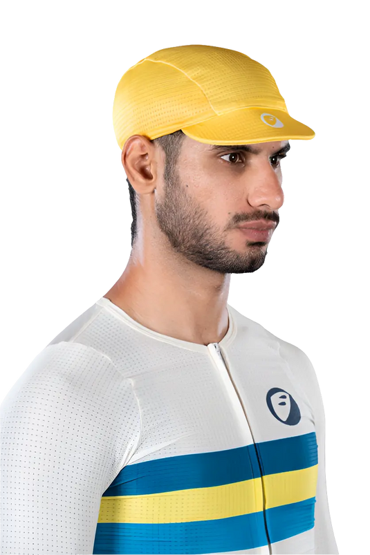 Unisex Cycling Cap | Hustle - Yellow - MADOVERBIKING -  Apace