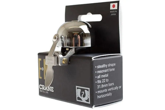 Crane E-NE Clamp Band Mount Bell (Chrome) - MADOVERBIKING -  CRANE BELLS
