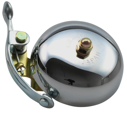 Crane Suzu Steel Band Mount Bell (Chrome Plated) - MADOVERBIKINGΒ -Β  CRANE BELLS