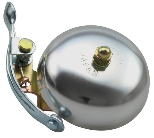 Crane Suzu Steel Band Mount Bell (Matte Silver) - MADOVERBIKING -  CRANE BELLS