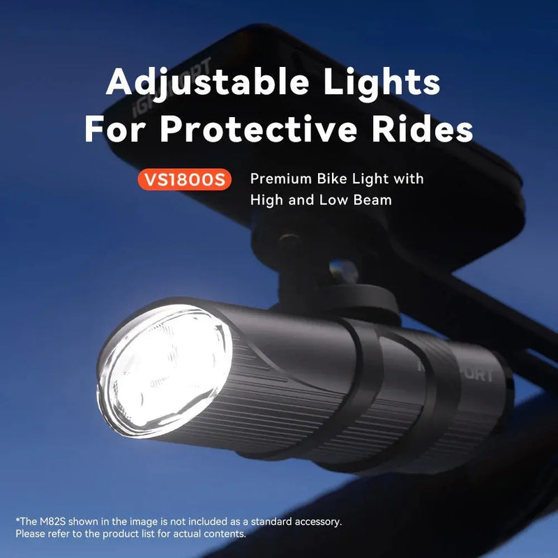 Load image into Gallery viewer, IGPSPORT VS1800S Smart Bicycle Front Light IGPSPORT MADOVERBIKING