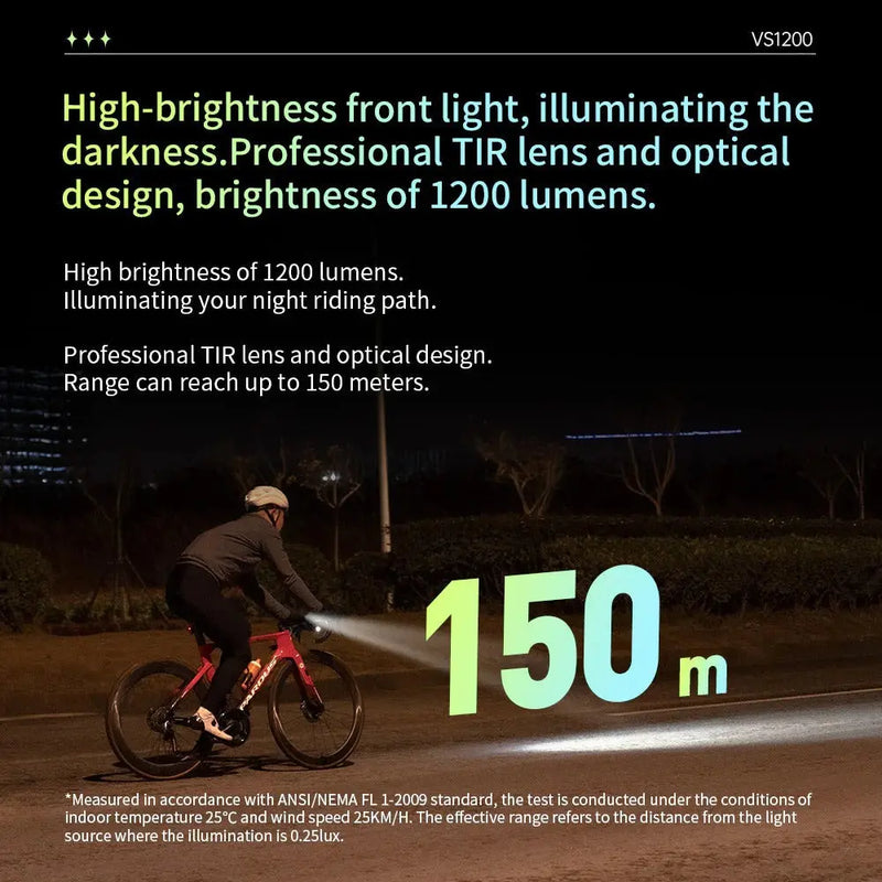 Load image into Gallery viewer, IGPSPORTS VS1200 Smart Front Bike Light IGPSPORT MADOVERBIKING