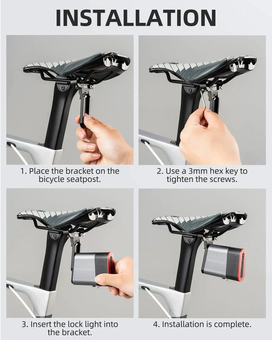 Bicycle Taillights | Smart Taillight with Lock and Brake Sensing Function ROCKBROS MADOVERBIKING