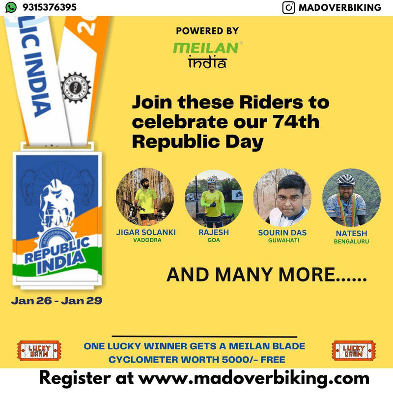 Load image into Gallery viewer, MOB Republic India 26th Jan Ride #Humhindustani (2023) - MADOVERBIKING
