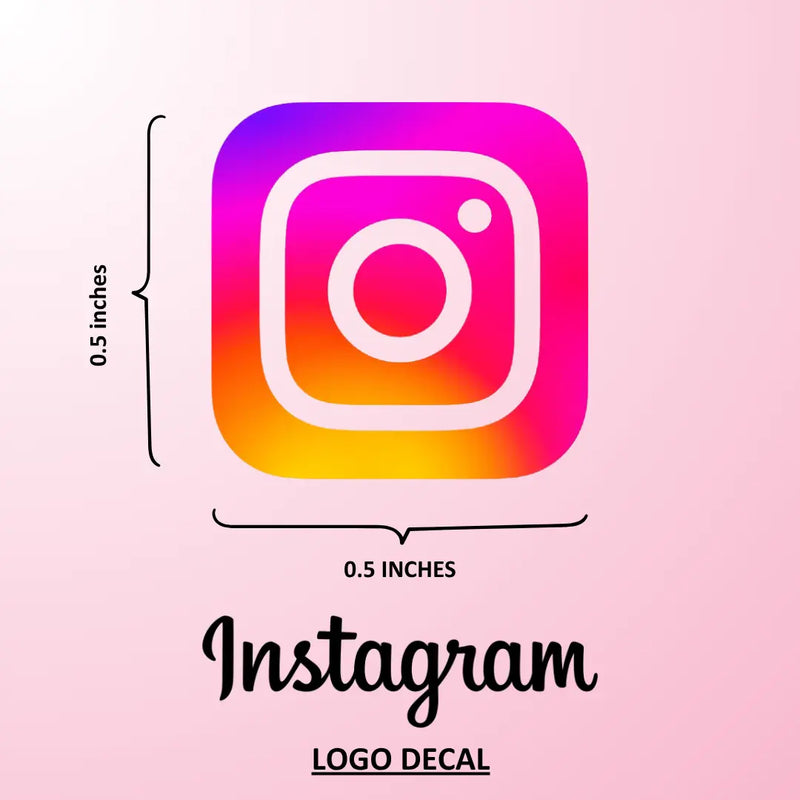 Load image into Gallery viewer, Instagram Logo Decal Sticker (1 pcs) - (0.5 in x 0.5 in) - MADOVERBIKING -  MADOVERBIKING