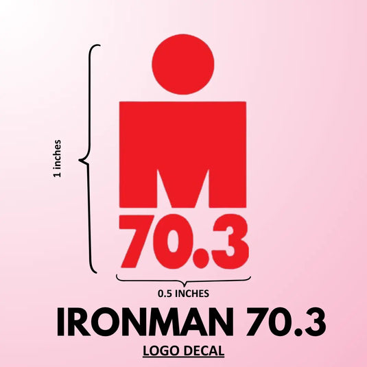 IRONMAN 70.3 Logo Decal Sticker (1 pcs) - (1 in x 0.5 in) - MADOVERBIKING -  MADOVERBIKING