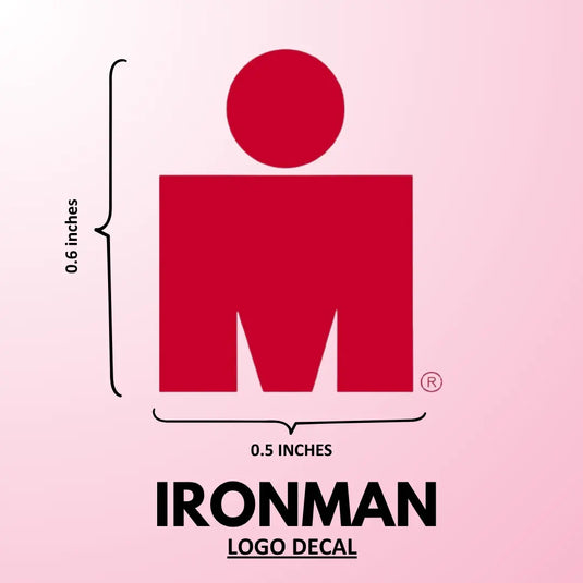IRONMAN Logo Decal Sticker (1 pcs) - (0.6 in x 0.5 in) - MADOVERBIKING -  MADOVERBIKING