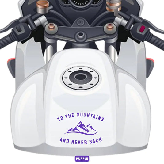 Premium Vinyl Based Sticker Decal "TO THE MOUNTAINS AND NEVER BACK" (pack of 2 pcs) for Cars & Bikes - MADOVERBIKING -  MADOVERBIKING