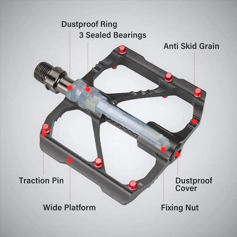 Load image into Gallery viewer, Bicycle Pedals | Aluminium Alloy, Sealed Bearings, Carbon Axle - MADOVERBIKING -  Yellowfin